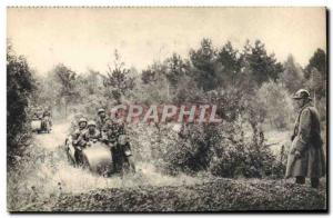 Old Postcard motorized Army Combat Group