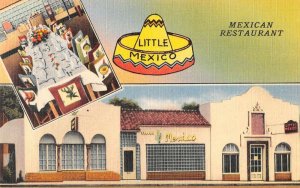 Tulsa Oklahoma Little Mexico Restaurant Vintage Postcard AA31793