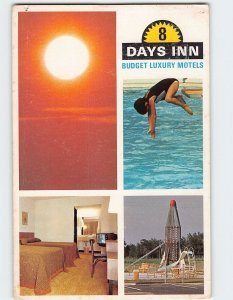 Postcard Days Inn, Budget Luxury Motels, Atlanta, Georgia