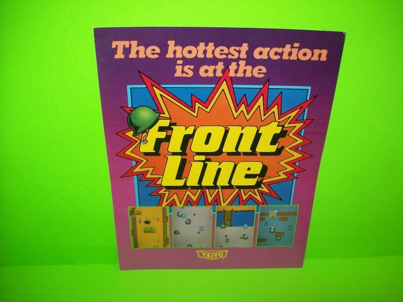 Front Line Arcade FLYER Original Vintage 1982 Game Artwork Sheet Battle Combat 
