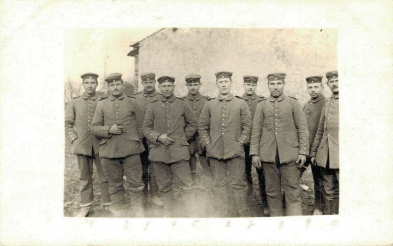 Military Group Picture Postcard RPPC WW1 03.02