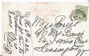 Genealogy Postcard - Family History - Rasell - Kensington - London   U3041