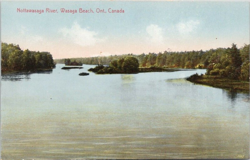 Wasaga Beach Ontario Nottawasaga River Unused Postcard G27