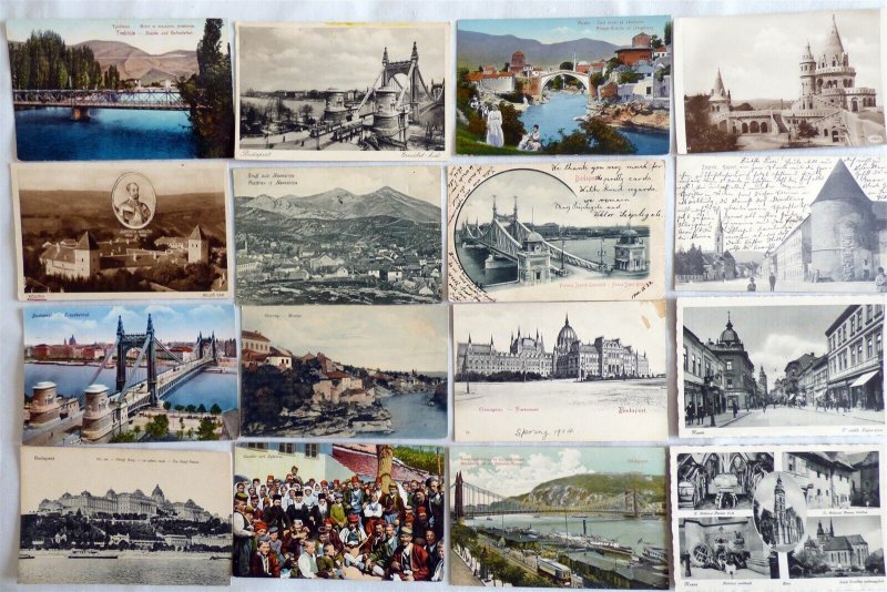 BU141 - Hungary - 58 Topographical postcards 