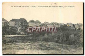 Old Postcard St Gilles Cross of Life Overview of new chattels taken Dunes