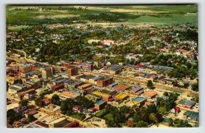 Aerial View Gastonia North Carolina Linen Postcard Unused Vintage Asheville