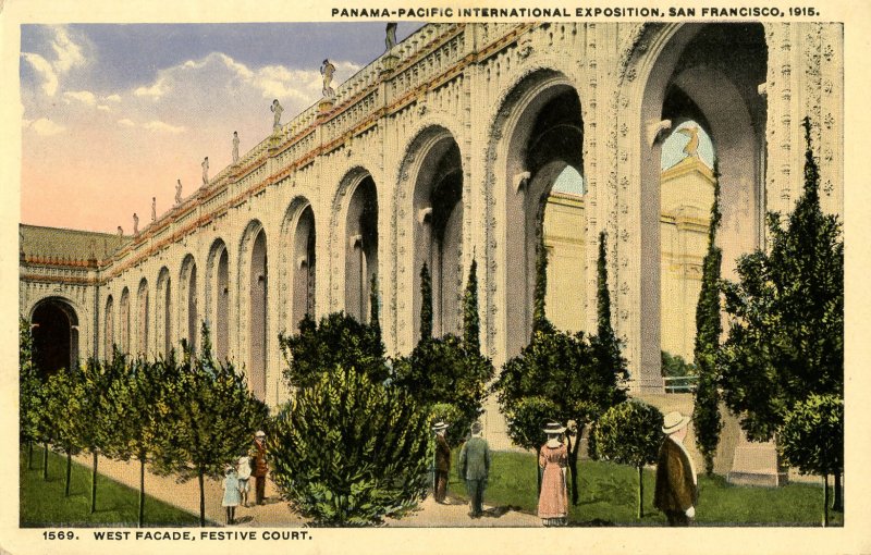 CA - San Francisco. Panama-Pacific Int'l Exposition, 1915. West Façade, Fest...
