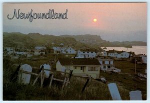 TRINITY BAY, Newfoundland Canada ~ Birdseye FISHING VILLAGE 4.75x5.75 Postcard