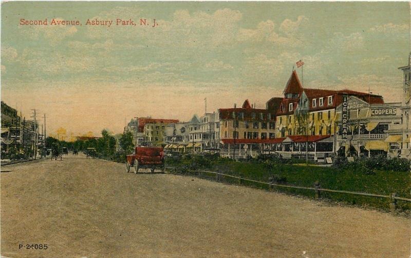 Asbury Park NJ~Second Avenue~Cooper's Fairy Garden Ice Cream Store~1910 PC