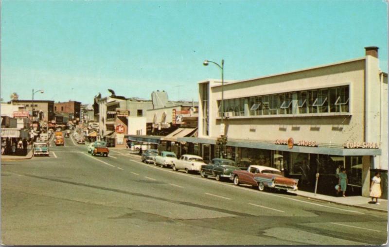 Commercial St Nanaimo BC Copp Shoes Unused Vintage Postcard D64