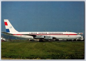 Airplane Postcard Lineas Aereas Paraguayas Airlines Boeing 707-321B BX22