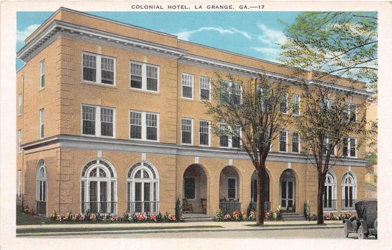 D76/ La Grange Georgia Ga Postcard c1920 Colonial Hotel Building