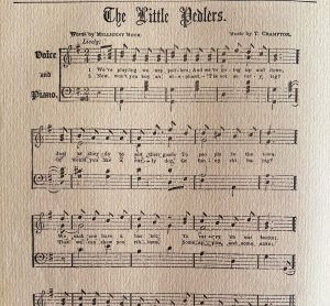 The Little Peddlers Sheet Music 1892 Victorian Voice And Piano Ephemera DWY10A