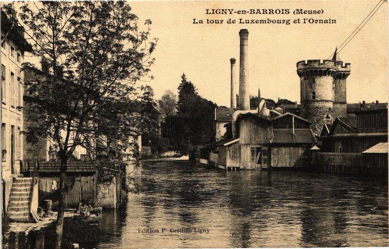 CPA Ligny-en-Barrois (Meuse) La tour de Luxembourg et l'Ornain (178932)