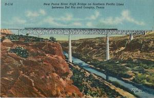 Linen of New Southern Pacific RR Pecos River High Bridge