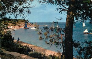 Sailing boats navigation themed postcard France Ile de Re harbour