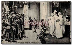 Old Postcard The etendard of Joan of Arc Michel