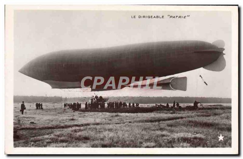 Old Postcard Jet Aviation Zeppelin Airship Patrie