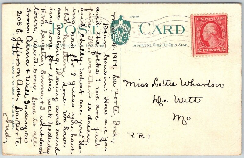 Laporte Indiana 1919 Postcard Post Office