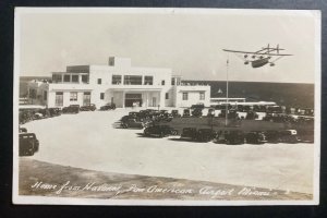 Mint USA Real Picture Postcard Early Aviation Pan American Airport Miami 