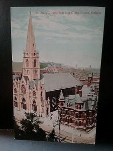 Postcard St. Mary's Cathedral and Glebe House, Halifax, Nova Scotia Z2