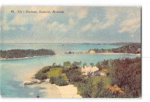Somerset Bermuda Postcard 1958 Ely's Harbour General View