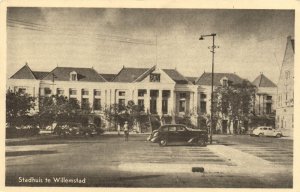 curacao, W.I., WILLEMSTAD, Stadhuis, Town Hall, Car (1940s) Postcard