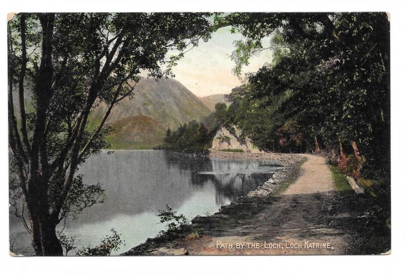 Scotland Loch Katrine Path Stirling Vtg Valentines 1909 UDB Postcard