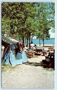 PORT HENRY, New York NY ~ Lake Champlain BULWAGGA BAY BEACH Campground Postcard