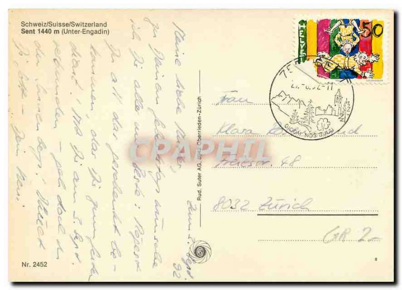 Postcard Modern Switzerland feels Unter Engadin