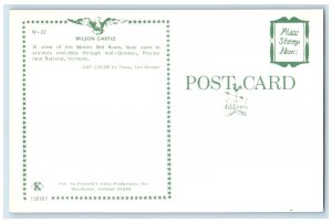 Wilson Castle View Of Master Bed Room Interior Rutland Vermont VT Postcard