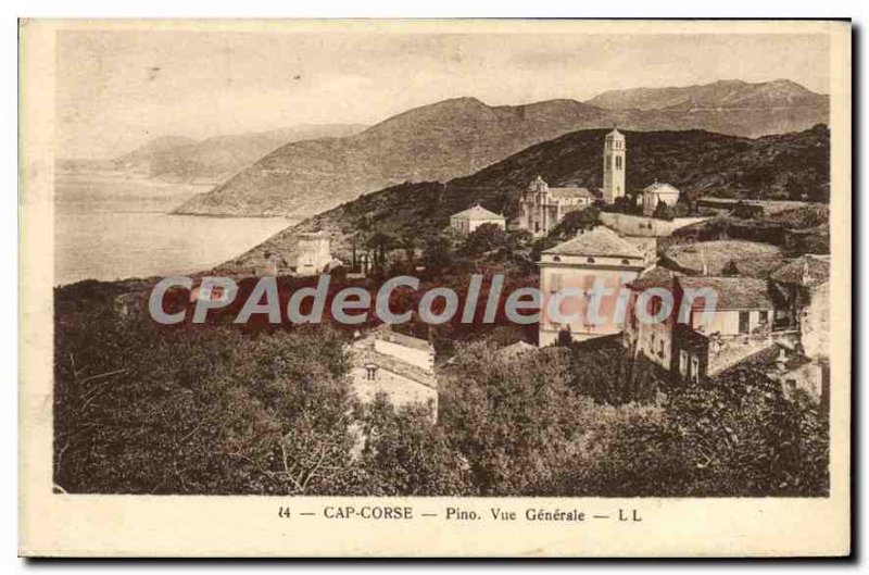 Postcard Old Cap Corse Pino Vue Generale