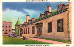 Canada Chateau De Ramazay Montreal Linen Postcard 03.62