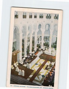Postcard Interior Basilica, Sainte-Anne-de-Beaupré, Canada