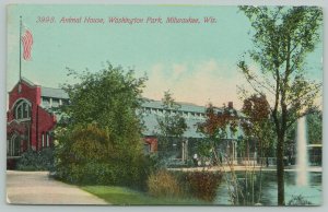 Milwaukee Wisconsin~Washington Park Animal House~c1910 Postcard