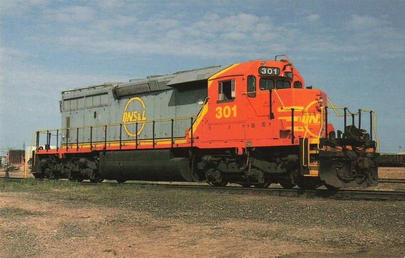 Postcard Quebec North Shore & Labrador RWY SD40-2CLC Unit 301