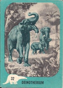 DINOSAUR, Nu-Card #32, Deinotherium, 1961