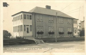 Postcard RPPC 1920s Illinois Savannah Army military officers quarters 23-13669
