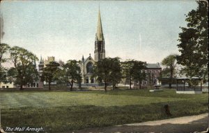 Armagh Ireland The Mall Church Steeple c1910 Vintage Postcard