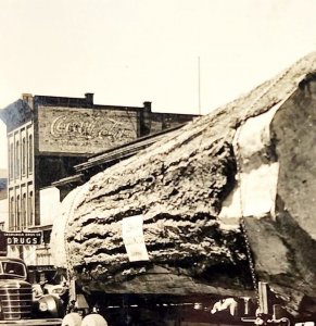 Coca Cola RPPC Coke Washington State c1920s Pac NW Fir Logging Trucking PCBG6F