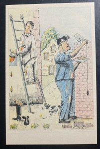 Mint England WW2 Picture Postcard PPC Anti German The Two Strategists