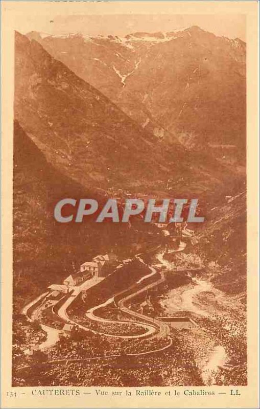 Old Postcard Cauterets View Raillere and Cabaliros