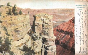 THE GRAND CANYON FROM BISSELL'S POINT NATIONAL PARK ARIZONA POSTCARD 1907