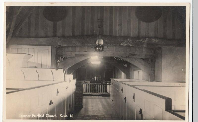 Kent; Interior, Fairfield Church RP PPC By Norman, Unposted, c 1930's