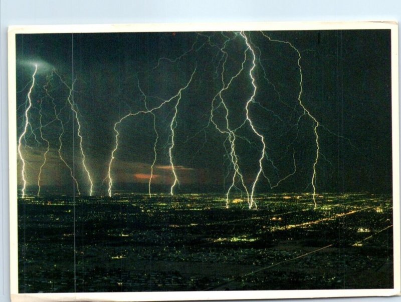 Postcard - Lightning Over Phoenix, Arizona