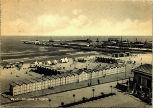 Fano Beach and Port Italy Postcard