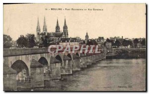 Old Postcard Moulins Bridge and Regemorte Vue Generale
