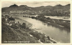 USA Rolandseck Mit Siebengebirge Vintage RPPC 07.49