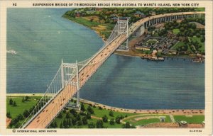 CPA AK Suspension Bridge of Triborough Bridge NEW YORK CITY USA (790484)