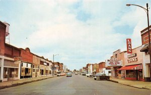 Amory Mississippi Business Street Vintage Postcard TT0008